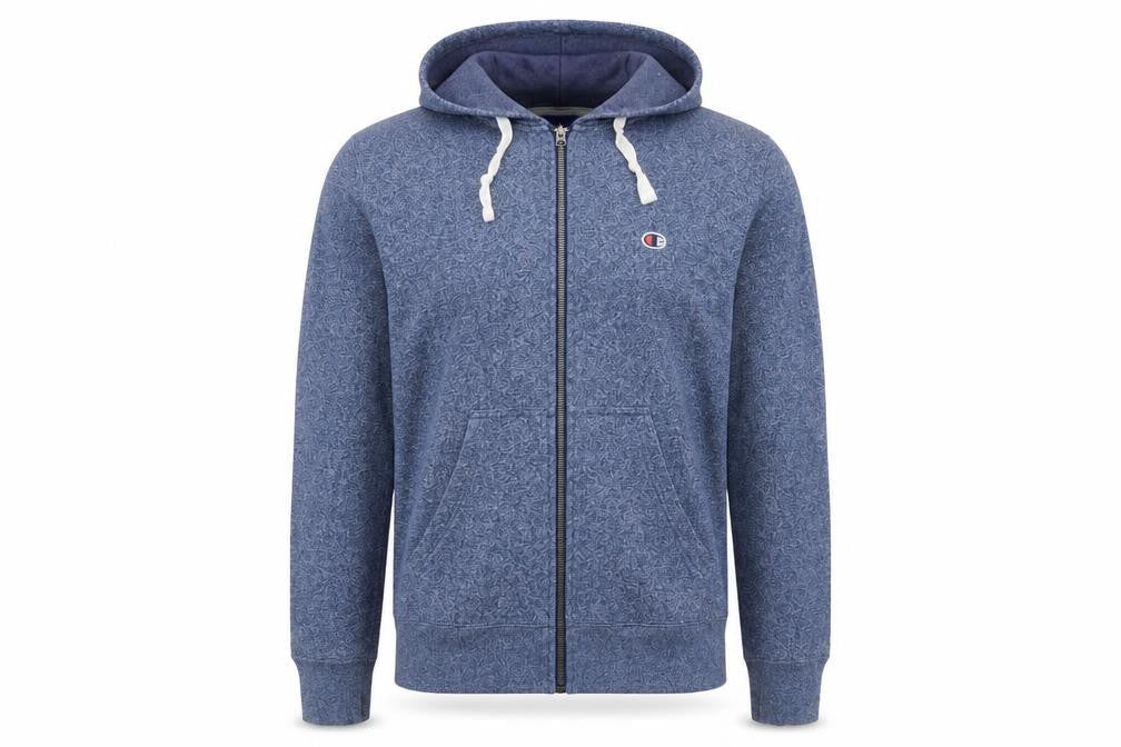 Champion Women's Blue Small Full Zip Hoodie Cotton Blend