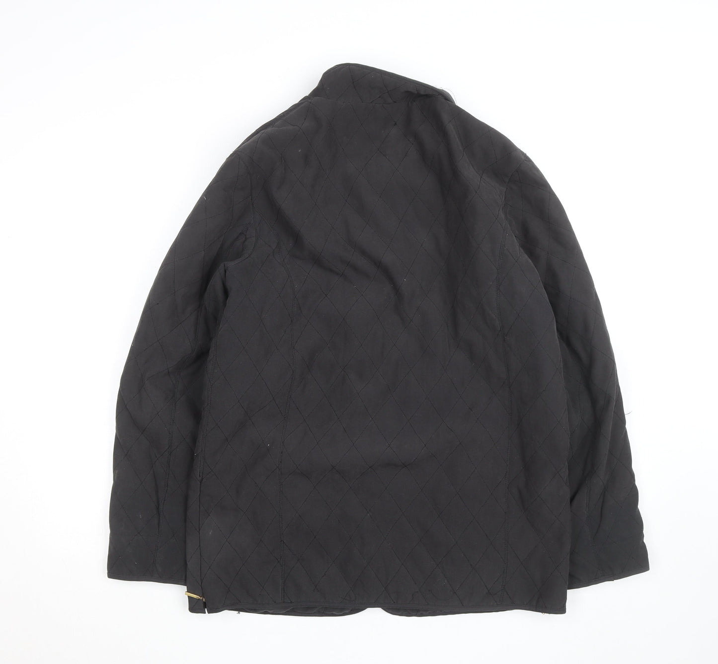 Vera Verano Women’s Black Quilted Mid-Length Jacket Size M