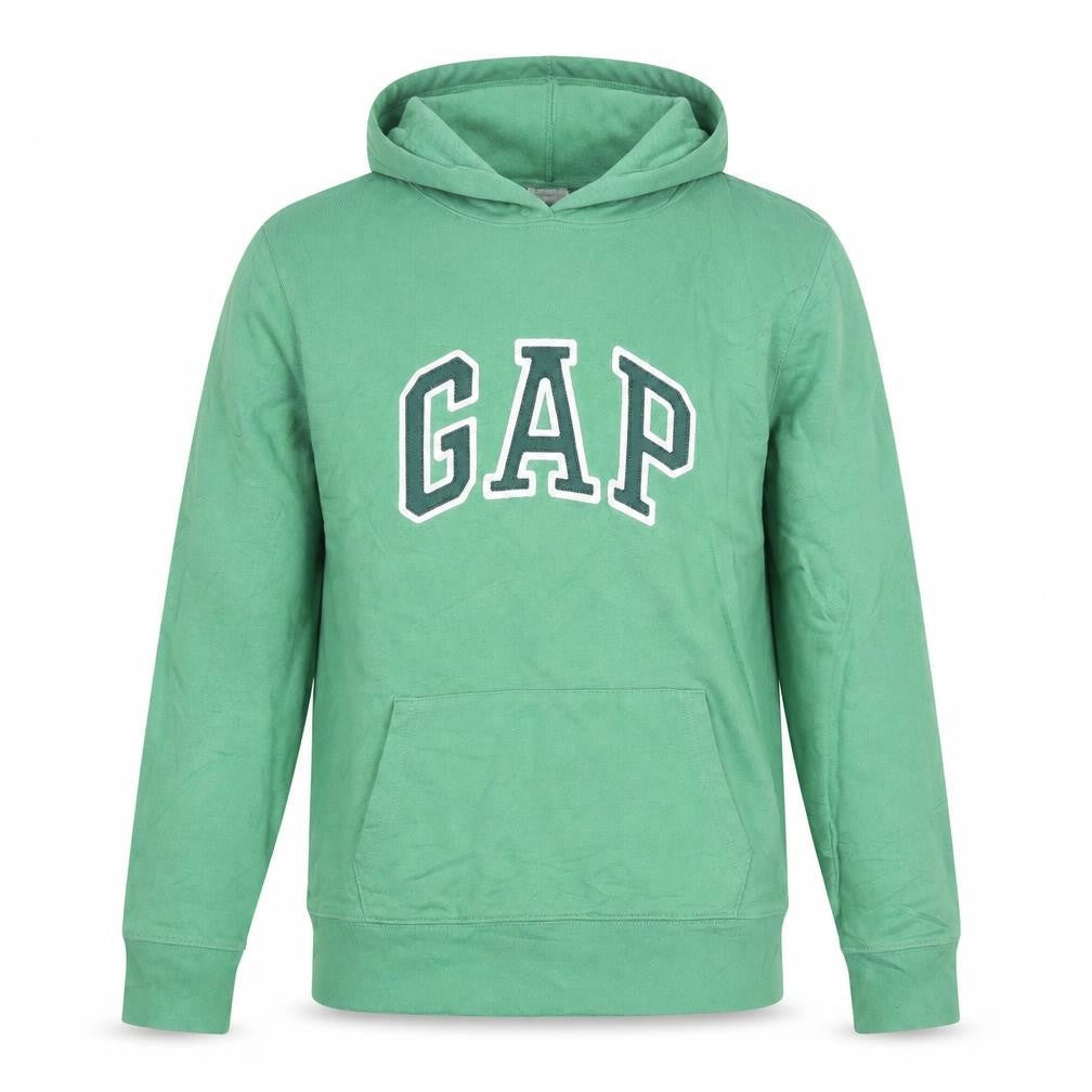 GAP Men’s Green Pullover Hoodie M Logo Fleece Sweatshirt