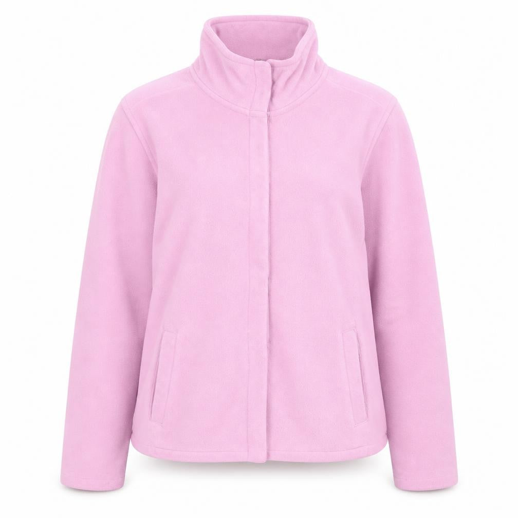 B.C. Clothing Womens Pink Fleece Full Zip Basic Jacket Size M