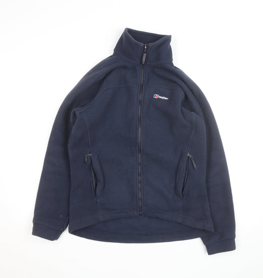 Berghaus Womens Blue Fleece Full Zip Mid-Length Jacket Size 10