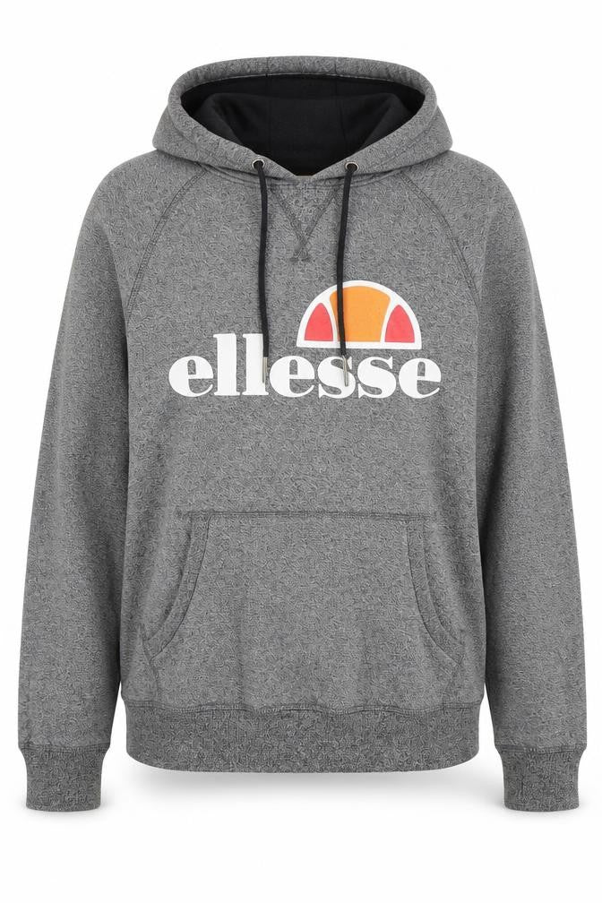 Ellesse Womens Grey Pullover Hoodie Size M Logo Graphic Sweatshirt