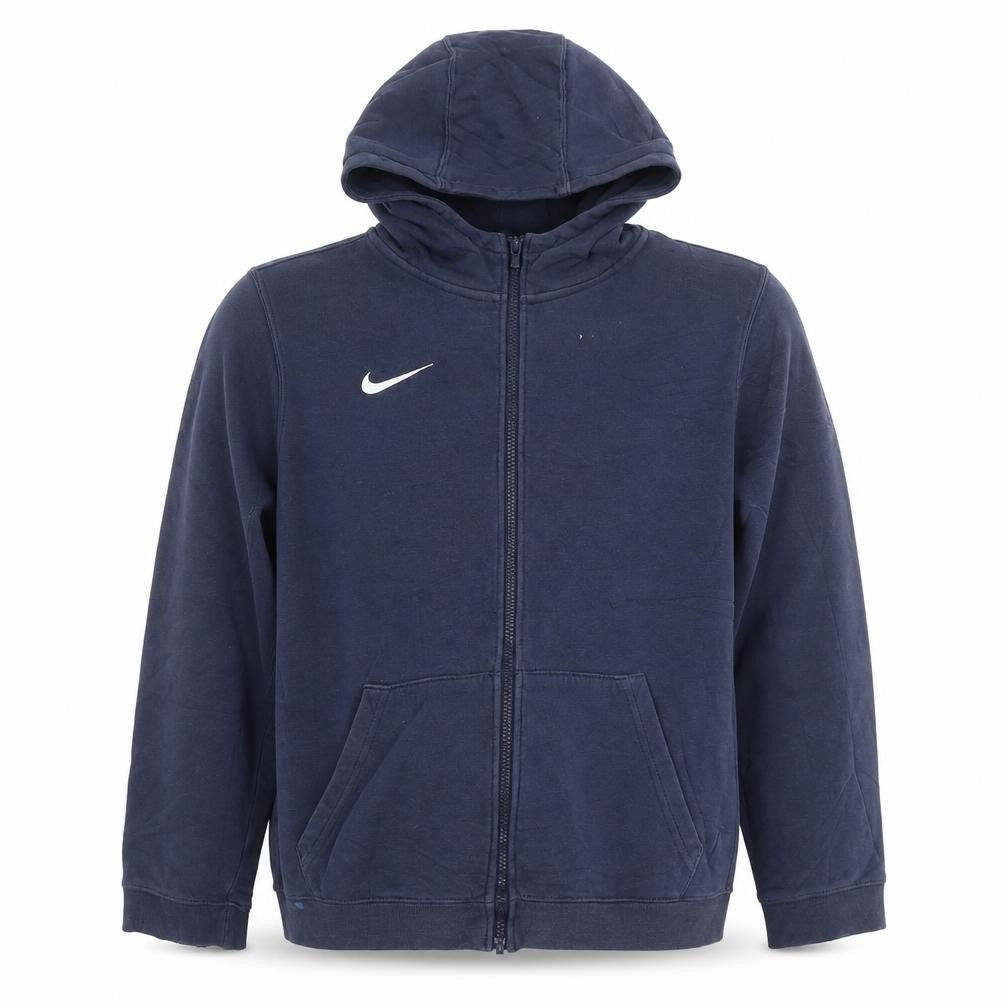 Nike Boys Navy Blue Full Zip Hoodie XL 158-170cm Cotton Blend