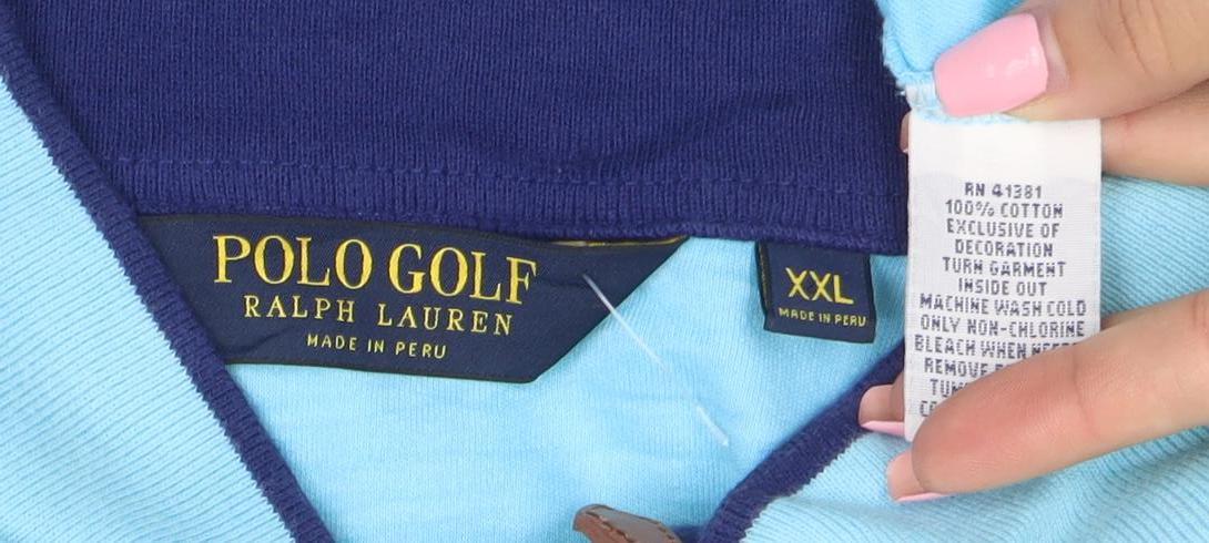 Polo Golf Ralph Lauren Men’s Blue 2XL Half Zip Sweatshirt