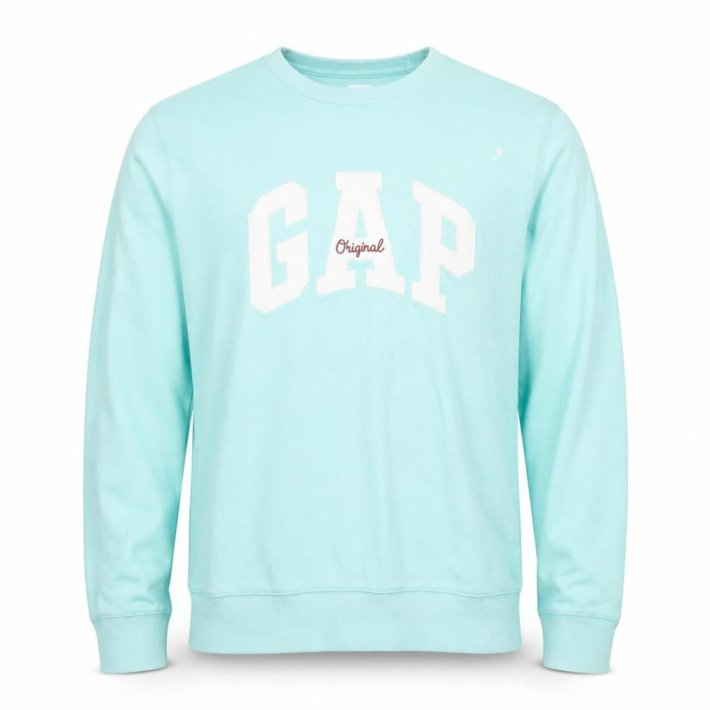 Gap Men's Blue Logo Crew Neck Sweatshirt Size S