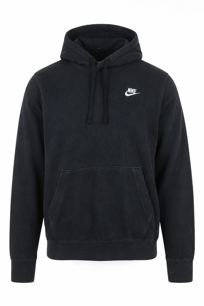 Nike Mens Black Pullover Hoodie Size S Regular Fit Fleece Sweatshirt