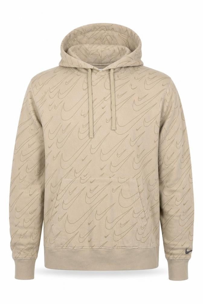 Nike Men's Beige Pullover Hoodie Small Graphic Sportswear