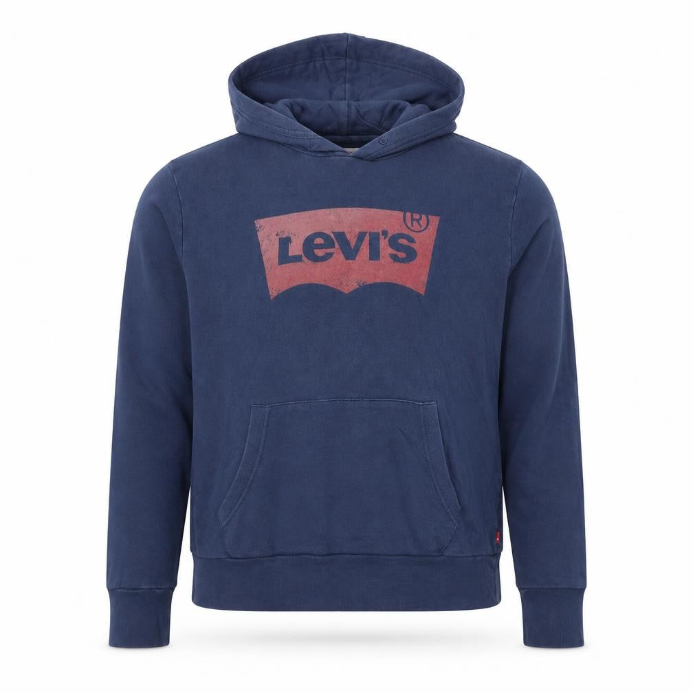 Levi's Men's Blue Graphic Logo Cotton Pullover Hoodie Size S