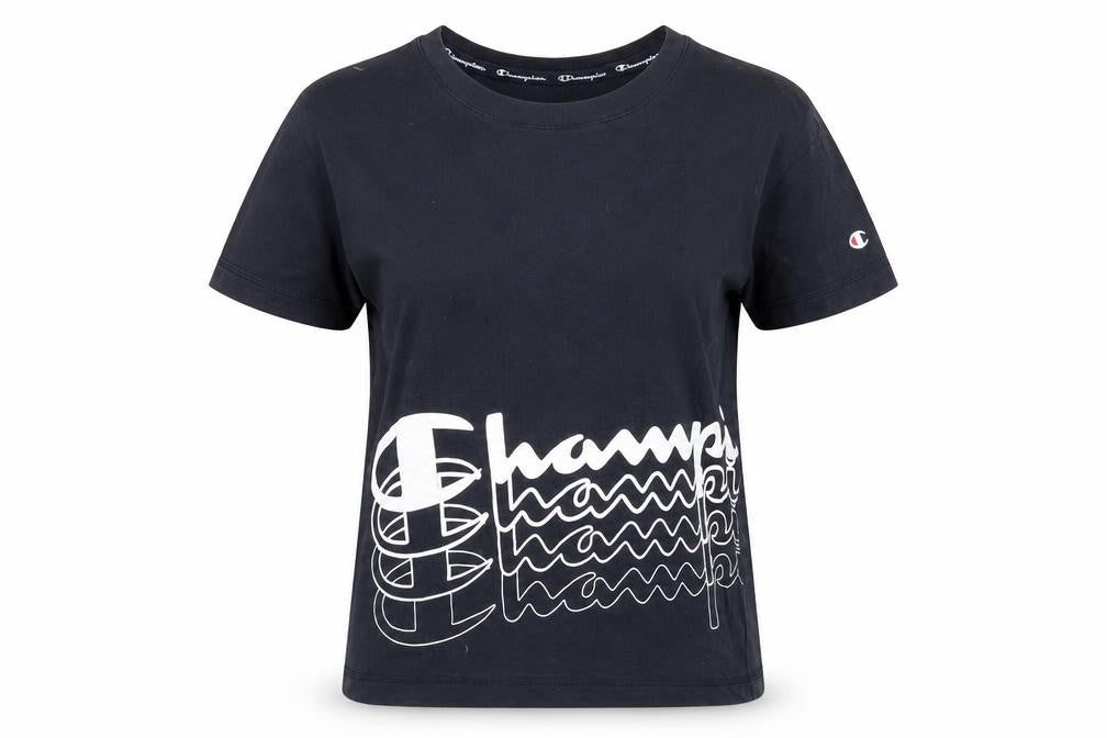 Champion Womens Black Medium Basic Cotton T-Shirt