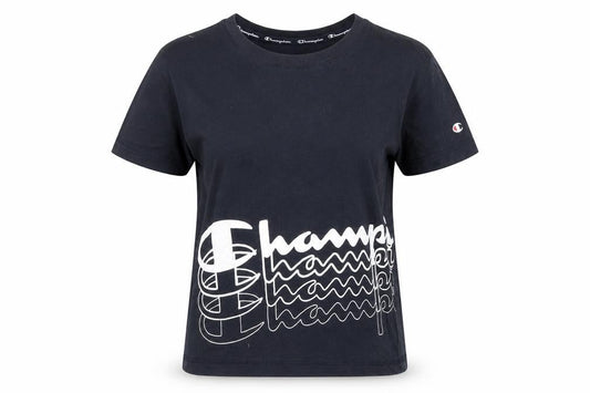 Champion Womens Black Medium Basic Cotton T-Shirt