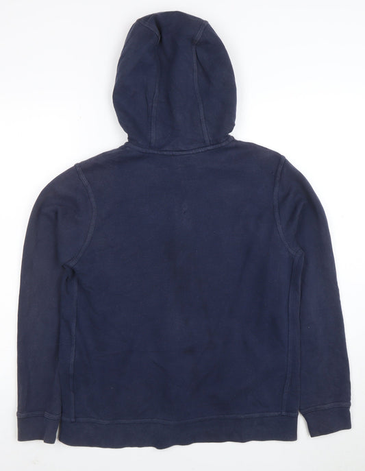 Nike Boys Navy Blue Full Zip Hoodie XL 13-15 Years Cotton Blend