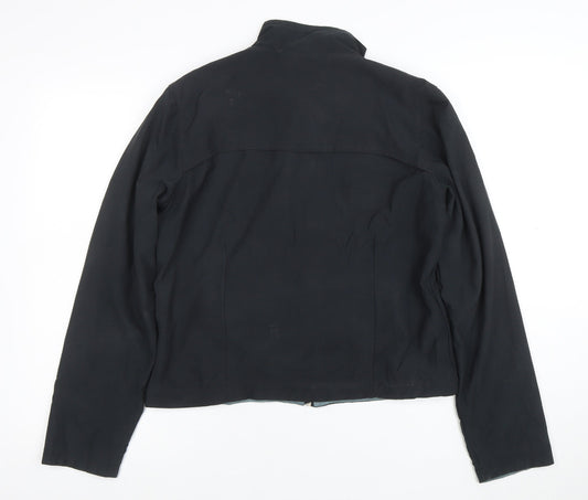 Reebok Womens Black Softshell Jacket Size 14 Lightweight Zip