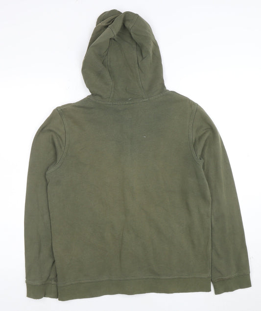 Nike Boys Green Full Zip Hoodie XL Cotton Blend Standard Fit