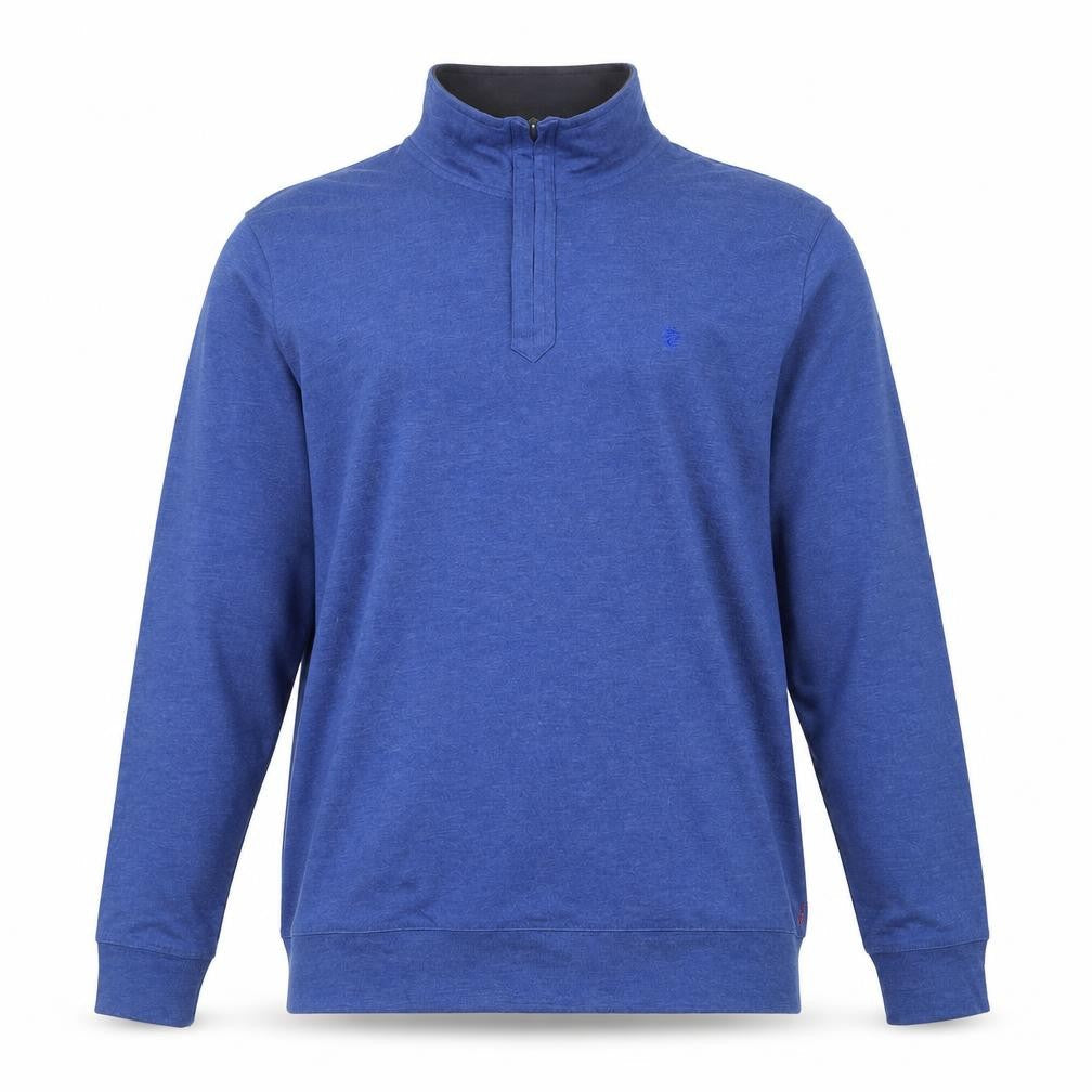 IZOD Men's Blue 1/4 Zip Pullover Sweatshirt L Cotton Blend