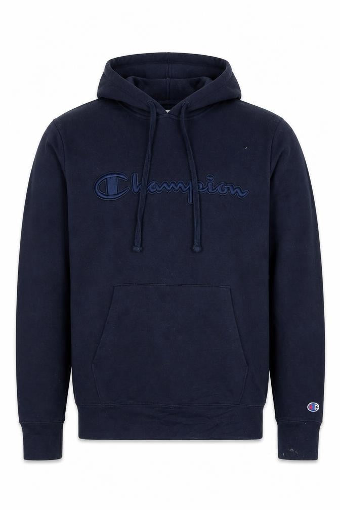 Champion Men’s Blue Small Pullover Hoodie Embroidered Logo