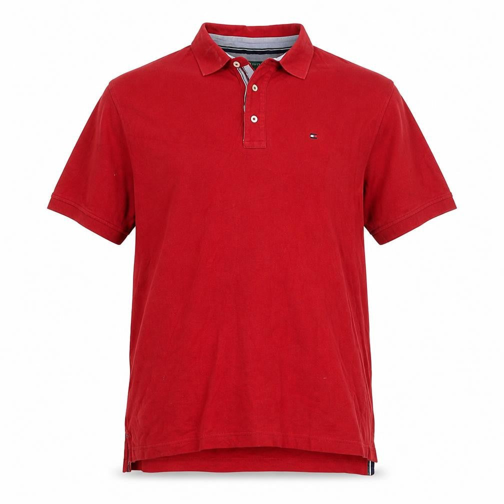 Tommy Hilfiger Golf Red Cotton Men's L Polo Shirt