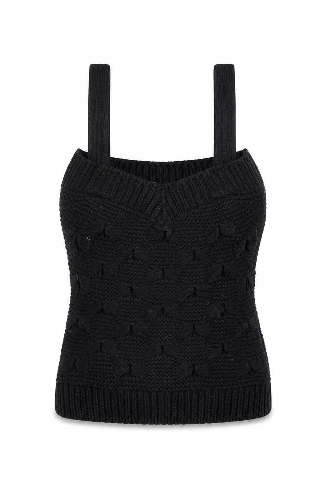 Savida Women’s Black Knit Camisole Tank Top Size 10