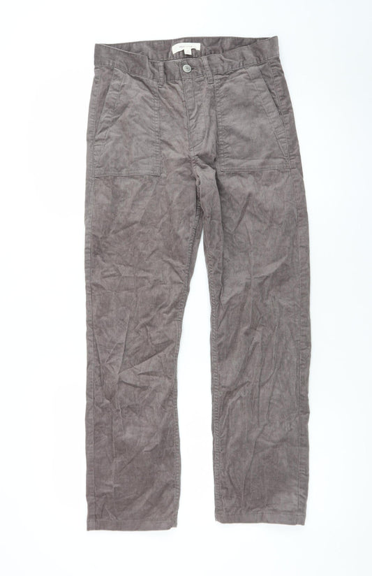 Marks and Spencer Per Una Women's Brown Corduroy Straight Trousers Size 10