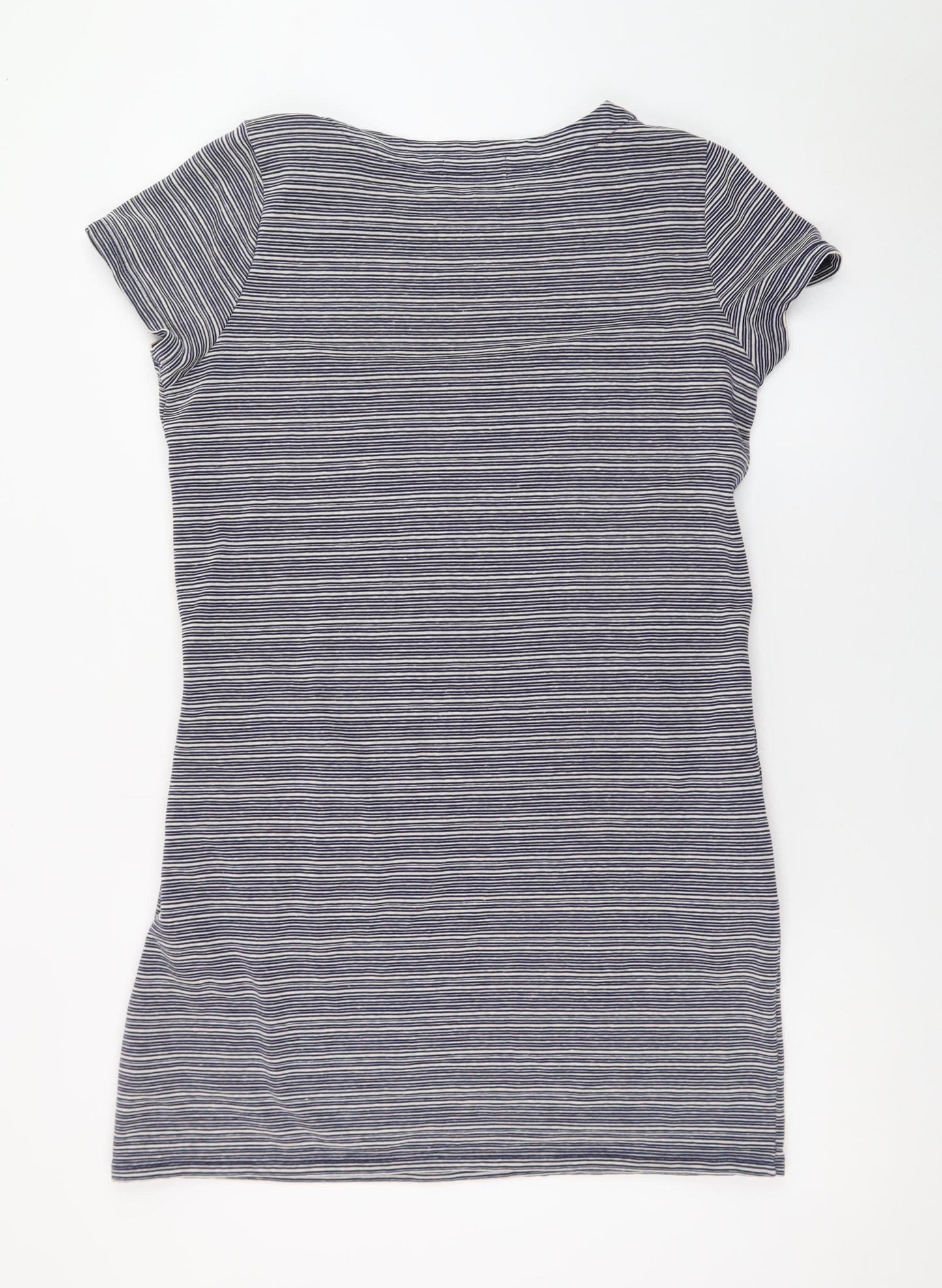 Marks and Spencer Women Blue Stripe T-Shirt Dress Size 14