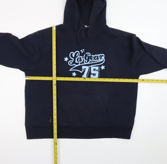 LA Gear Men's Blue Pullover Hoodie XL Graphic Logo Sportswear