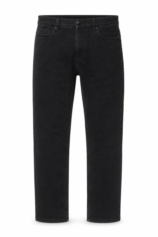 Front view of Denim Co. Men’s Black Straight Leg Jeans W32 L30 Regular Fit
