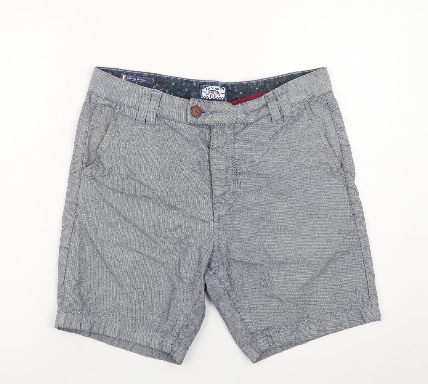 Le Shark Men's Grey Chino Shorts Medium Regular Fit