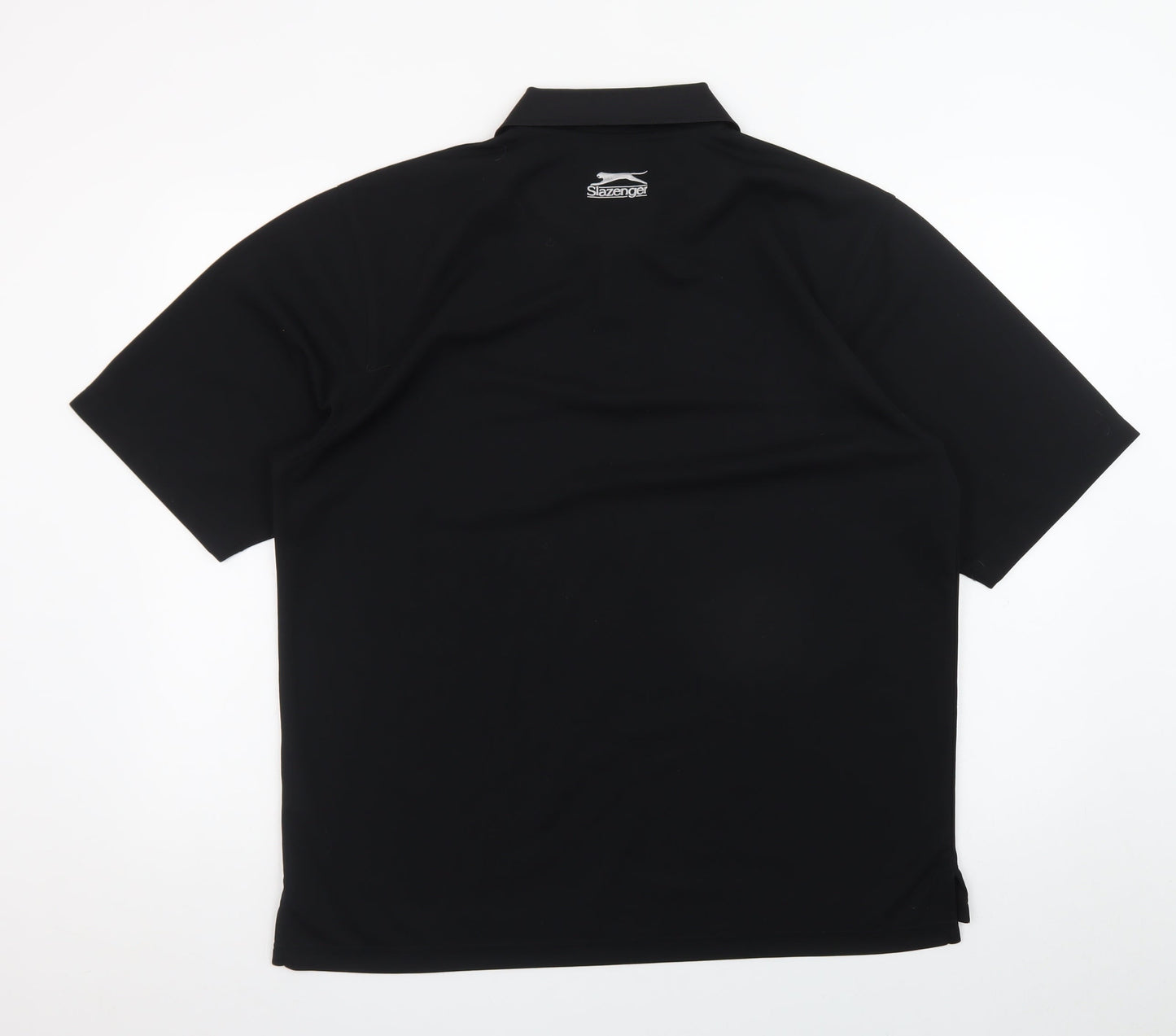 Slazenger Men's Black Golf Polo Shirt Size L Lightweight Polyester