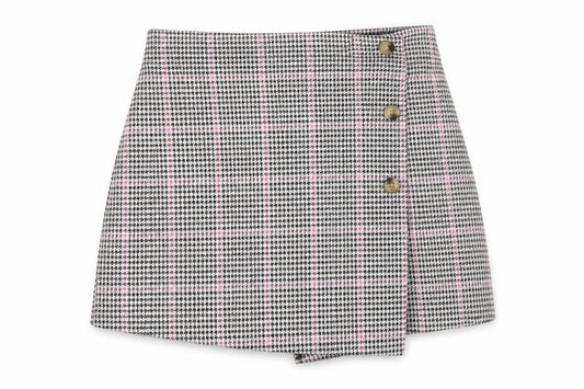 Front view of Dunnes Women's Multicoloured Wrap Shorts, size 8