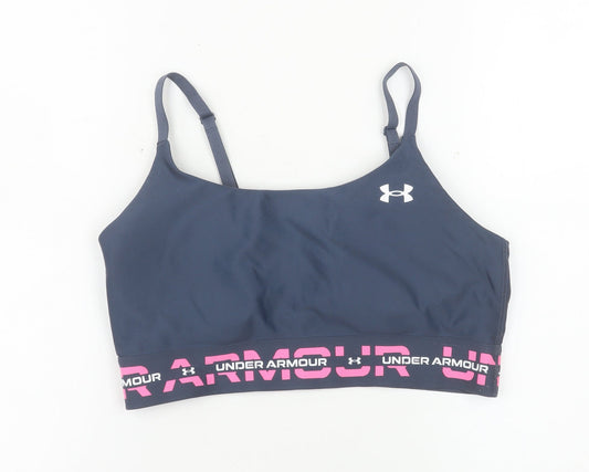 Under Armour Womens Navy Medium Sports Bra Adjustable Straps