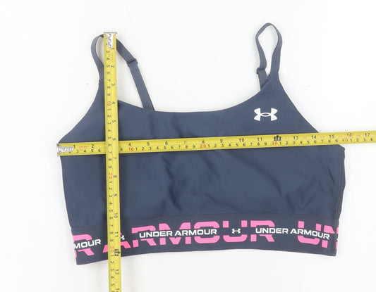 Under Armour Womens Navy Medium Sports Bra Adjustable Straps