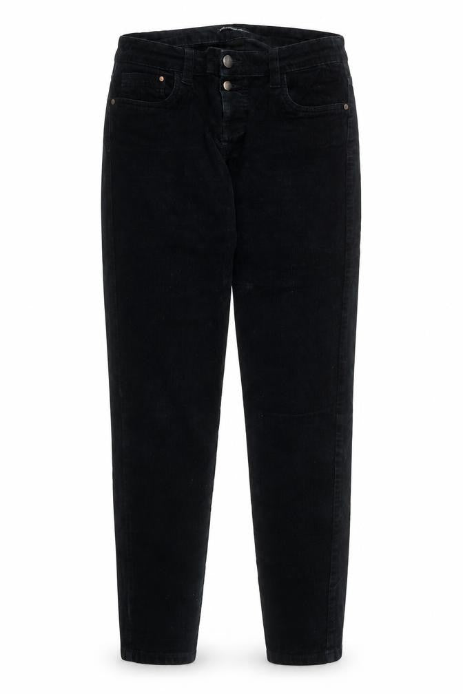 Terranova Women's Black Corduroy Skinny Trousers Size M