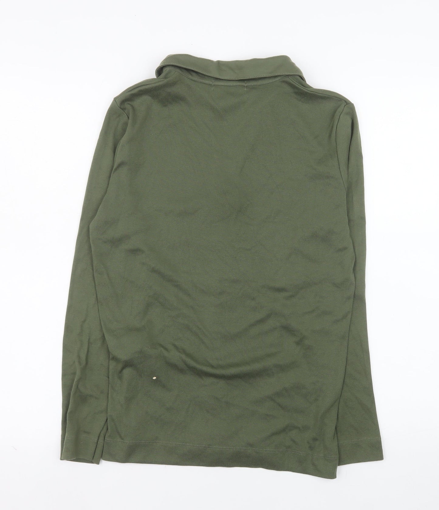 Punto Roma Women’s Green Collared Polo Top Size M Long Sleeve