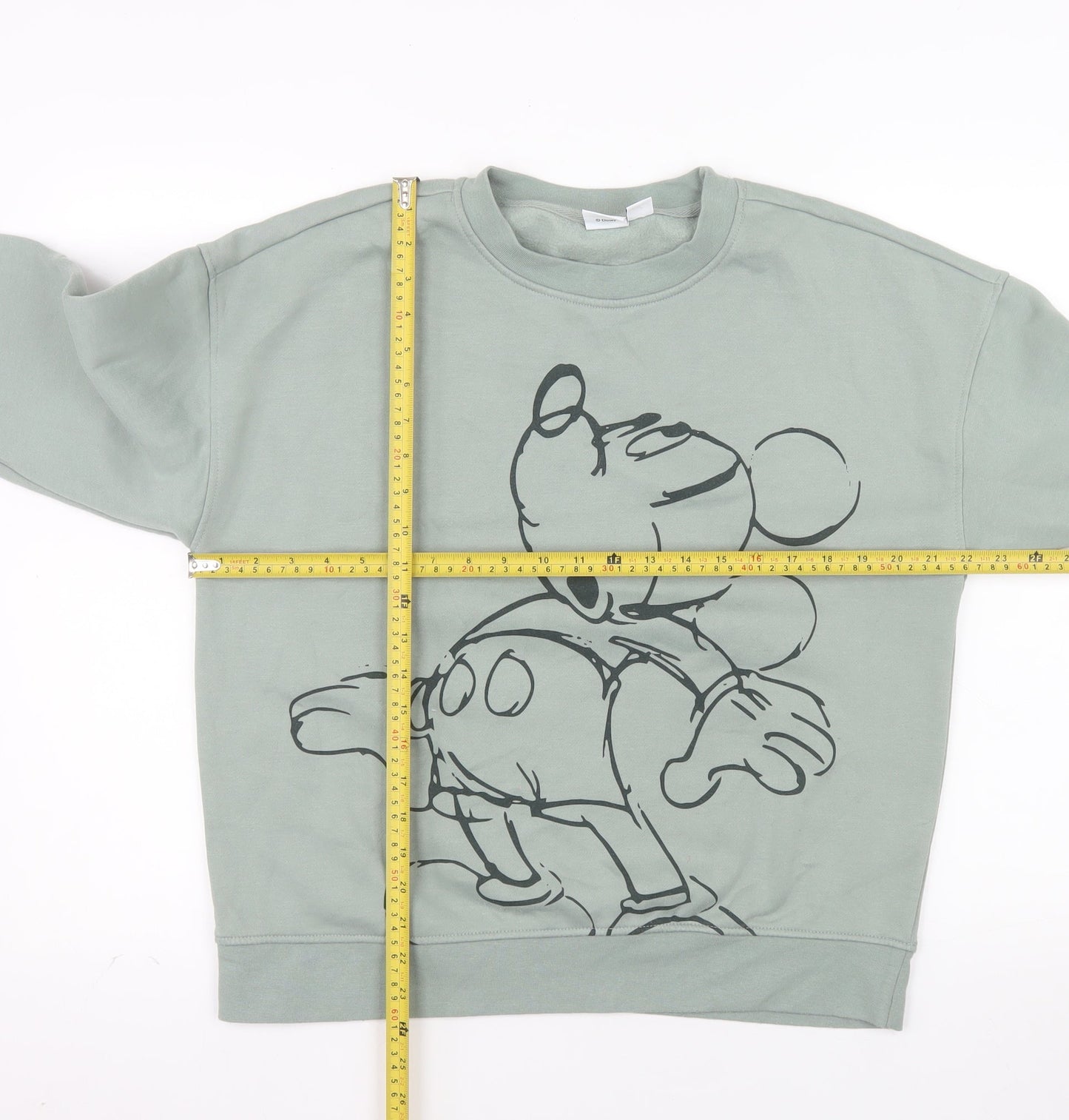 Primark Disney Women Green Mickey Mouse Sweatshirt Size S 10/12