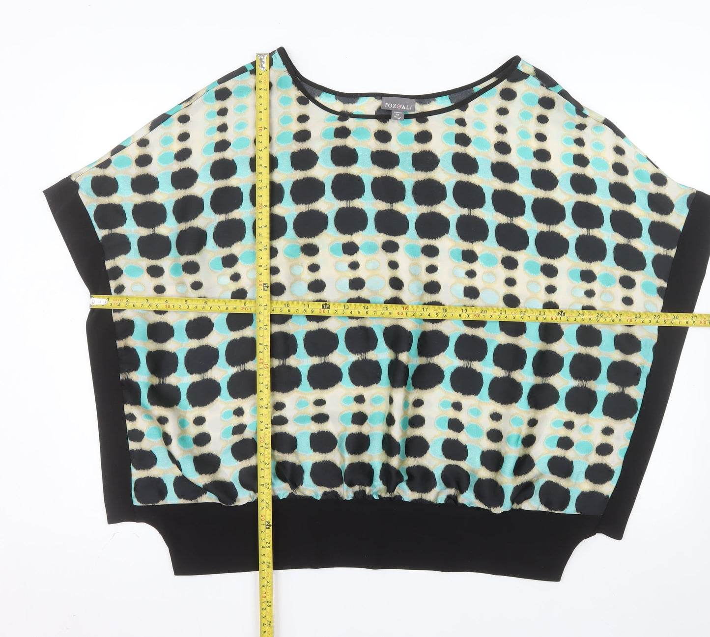 Roz & Ali Women’s Multicoloured Geometric Chiffon Blouse Size 18 Plus
