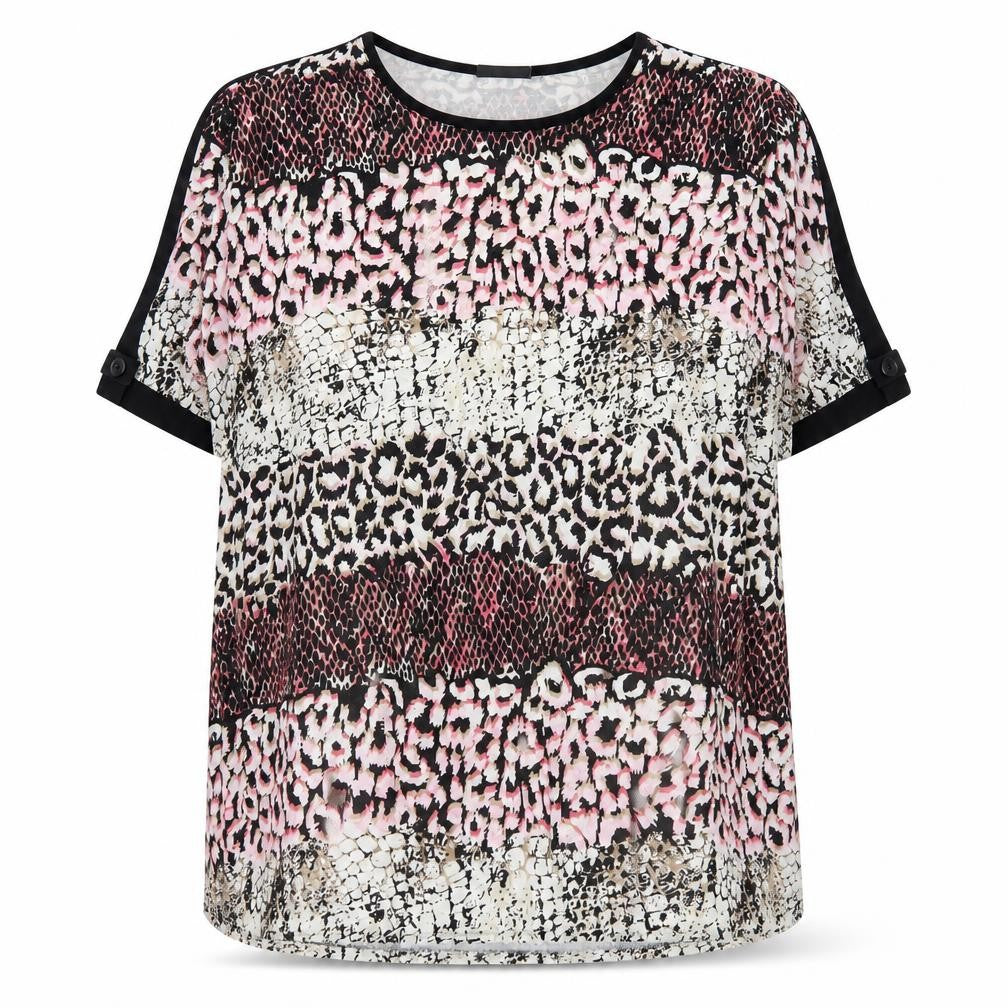 Brandtex Womens Multicoloured Animal Print 2XL Short Sleeve T-Shirt