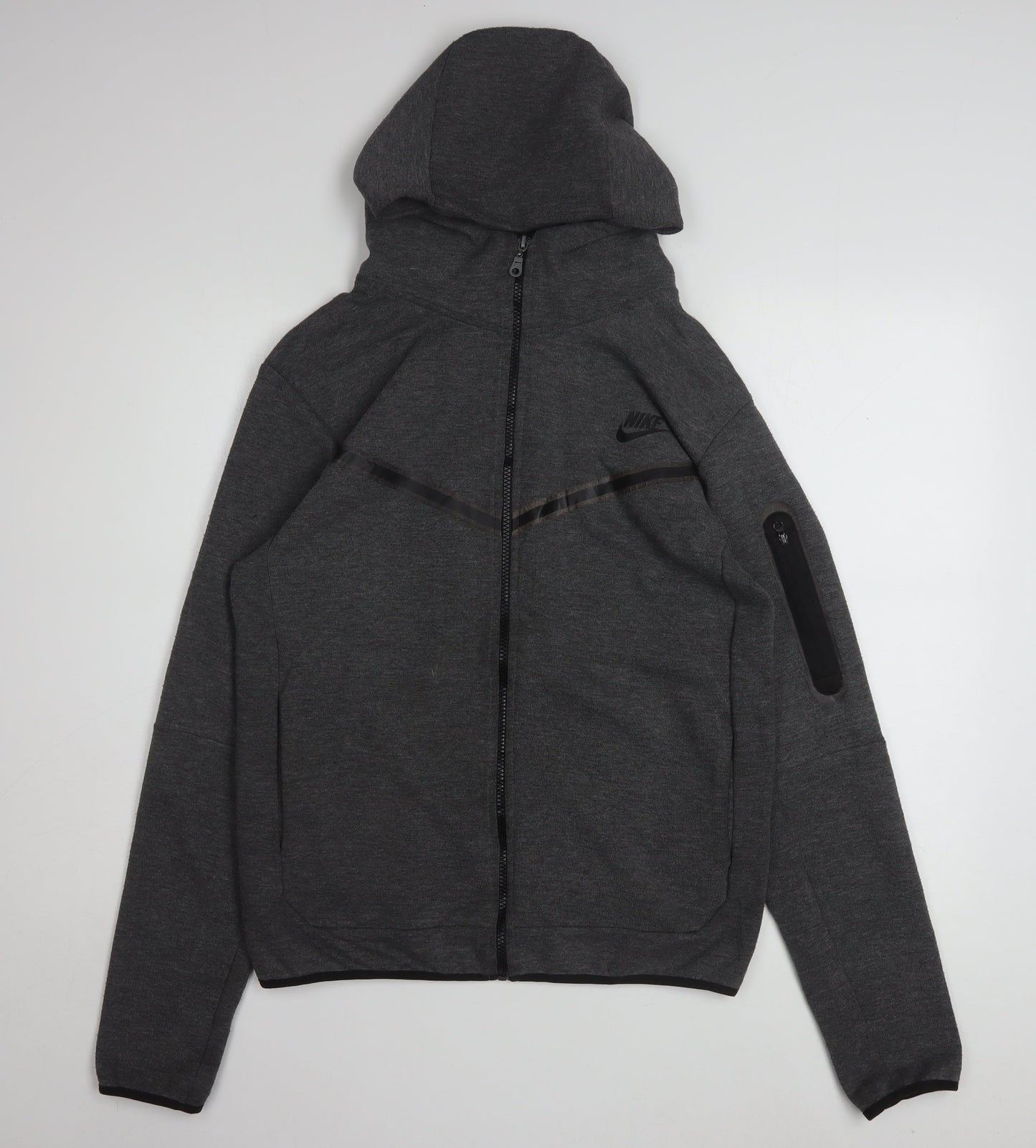Nike Men’s Grey Full Zip Hoodie M Hooded Sportswear