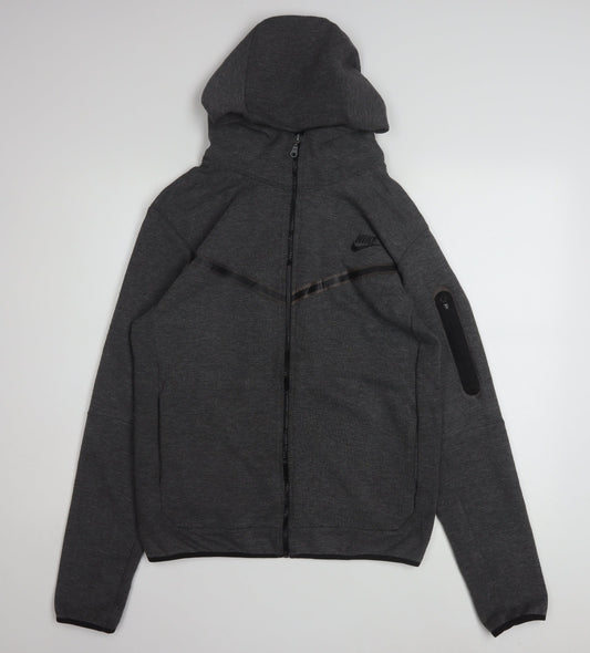 Nike Men’s Grey Full Zip Hoodie M Hooded Sportswear