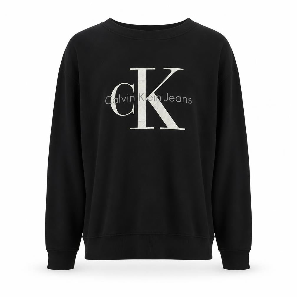 Calvin Klein Jeans Men's Black Logo Pullover Sweatshirt Size S