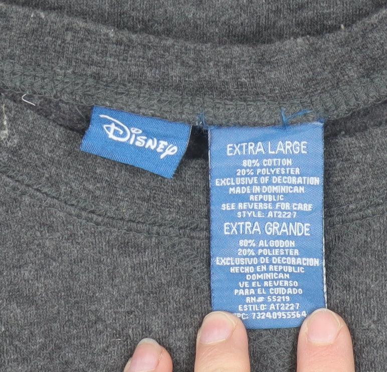 Disney Women’s Grey Mickey Mouse Pullover Sweatshirt XL