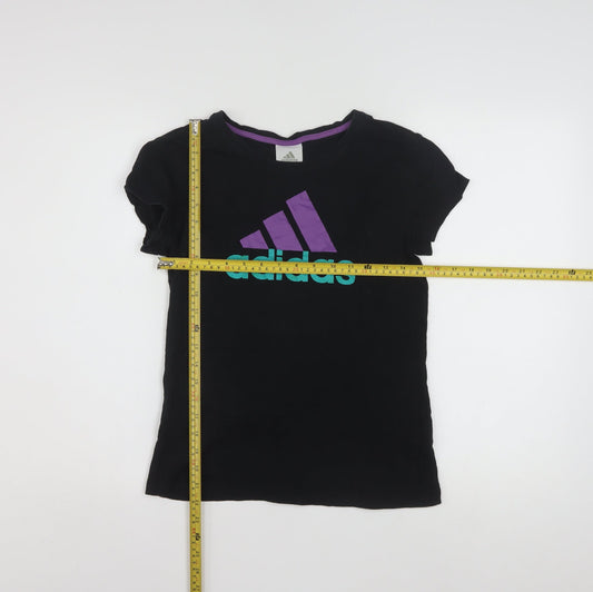 Adidas Women’s Black Basic Logo T-Shirt Size 14