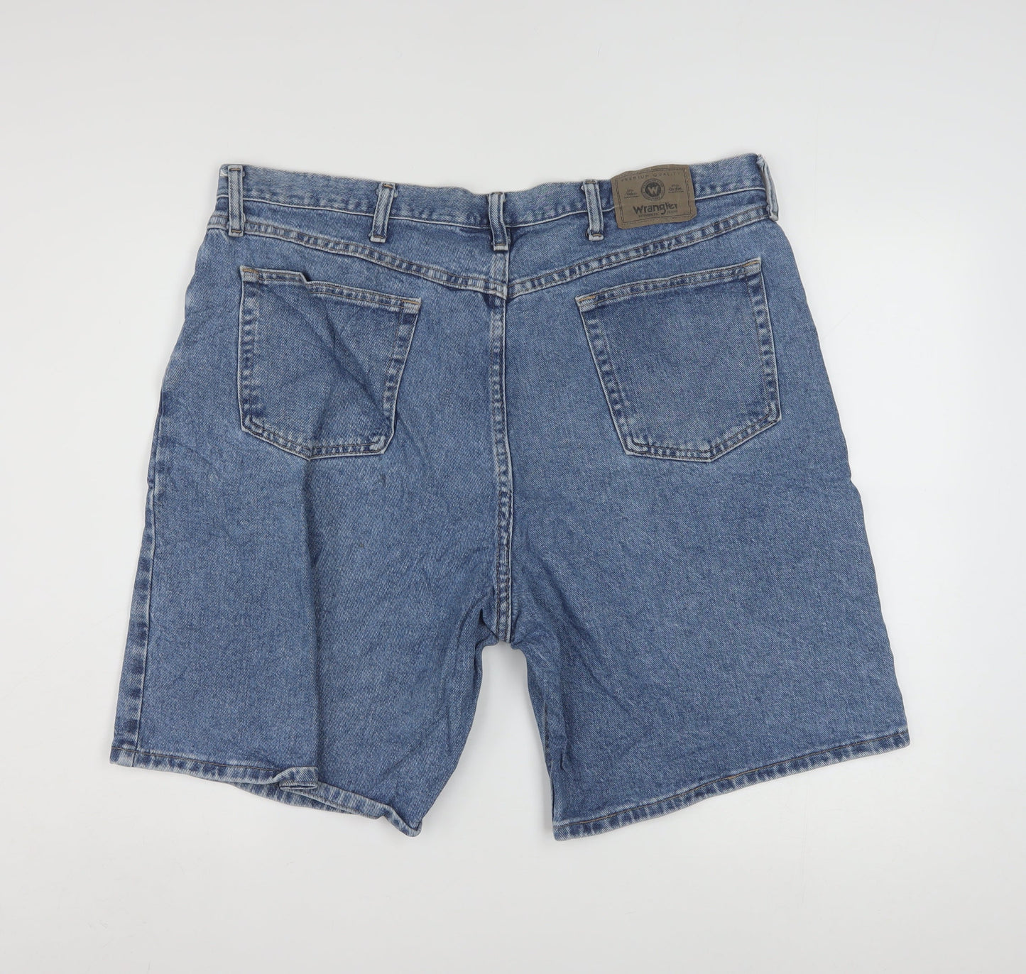Wrangler Men's Blue Denim Shorts Size 40 Regular Fit Retro Style
