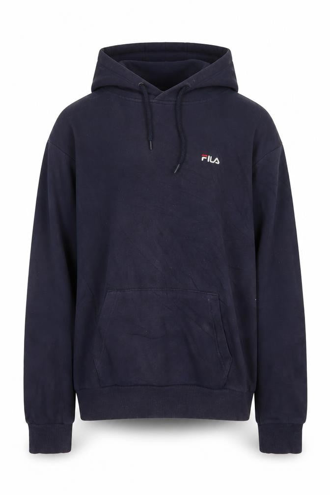 Fila Men's Blue Pullover Hoodie XS Regular Fit Logo Fleece