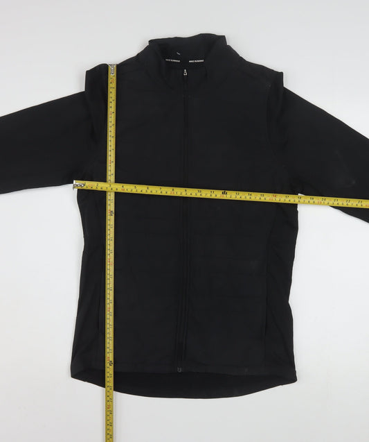 Nike Men's Black Small Running Track Jacket Full Zip Softshell