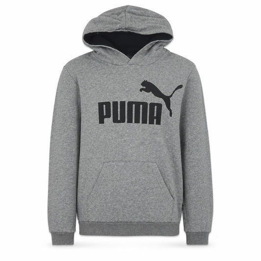 Puma Boys Grey Pullover Hoodie Fleece 13-14 Years Logo Graphic
