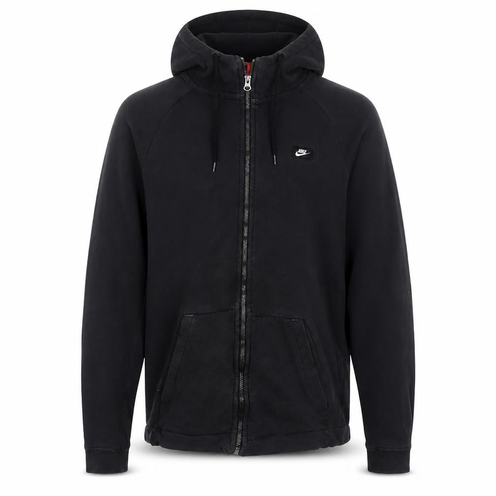 Nike Men's Black Full Zip Hoodie XS Regular Fit Cotton Blend