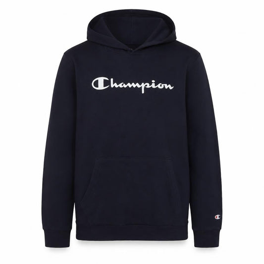 Champion Boys Black Hoodie 13-14 Years Pullover Fleece Logo Sweatshirt