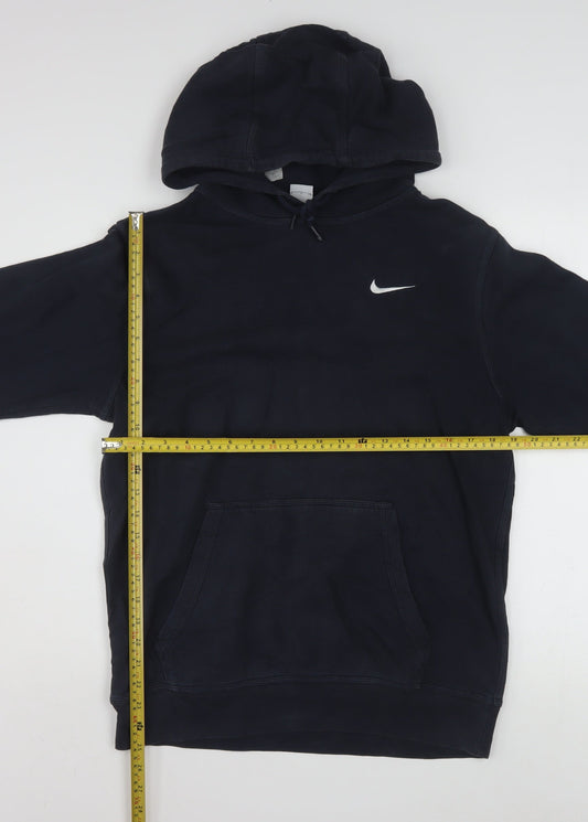 Nike Men's Navy Blue Pullover Hoodie Small Cotton Blend Classic Fit