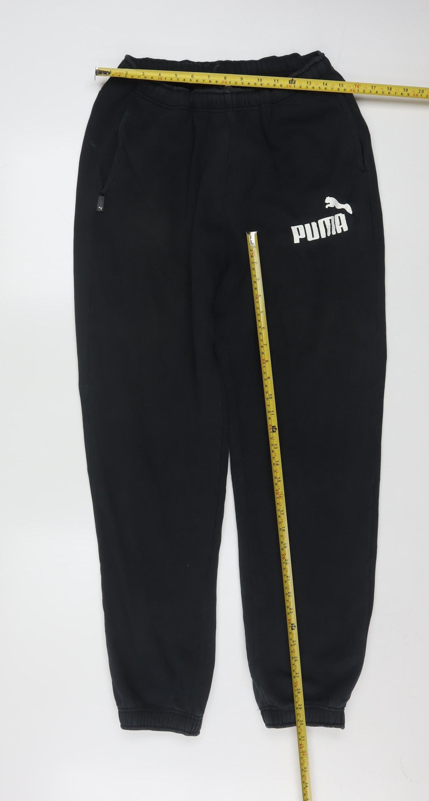 Puma Men's Black Jogger Sweatpants Trousers Size M Regular Fit