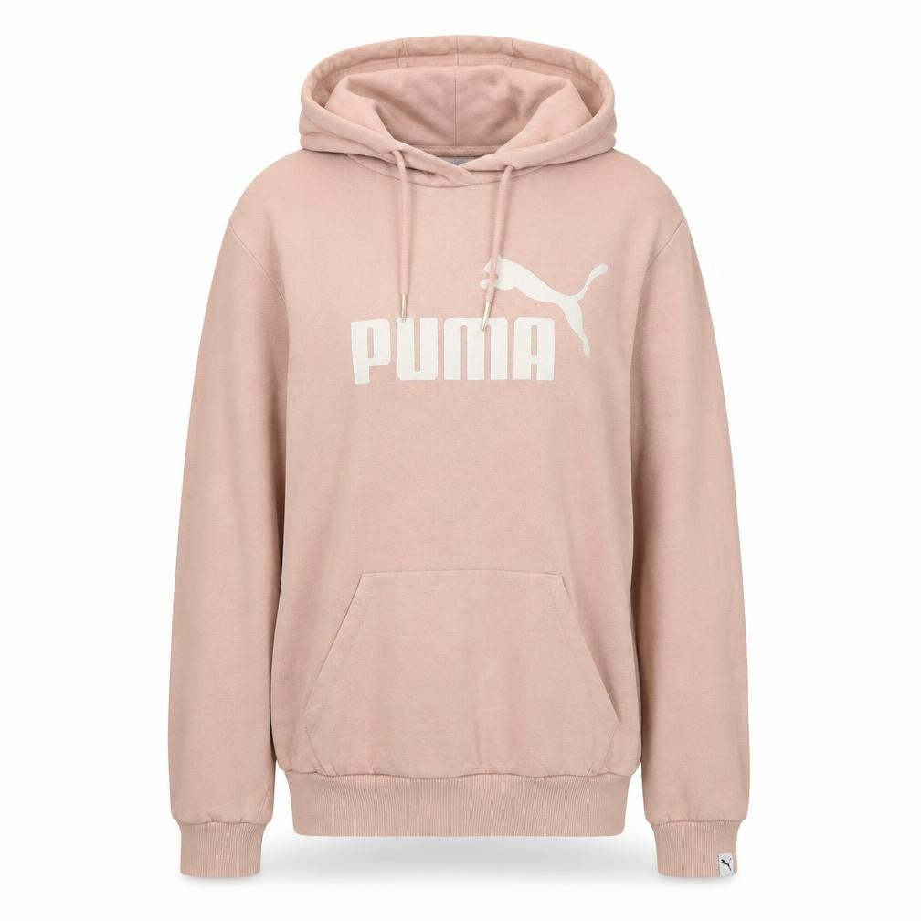 Puma Womens Pink Pullover Hoodie Size UK 10 Cotton Blend