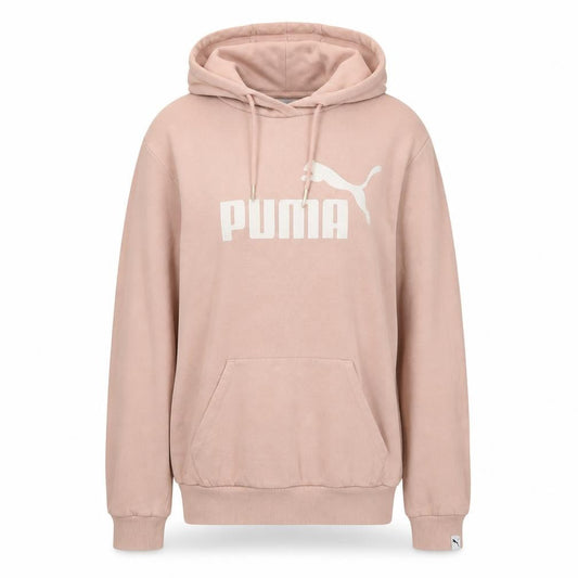Puma Womens Pink Pullover Hoodie Size UK 10 Cotton Blend